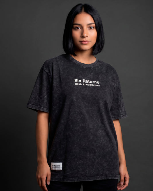 Sin Retorno T-Shirt Negra Washed