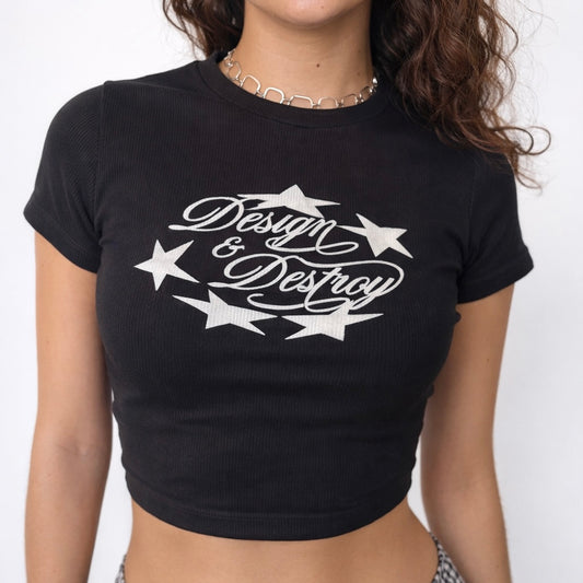D&D Baby Tee Negra
