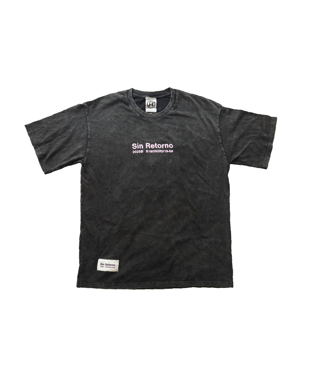 Sin Retorno T-Shirt Negra Washed Lila