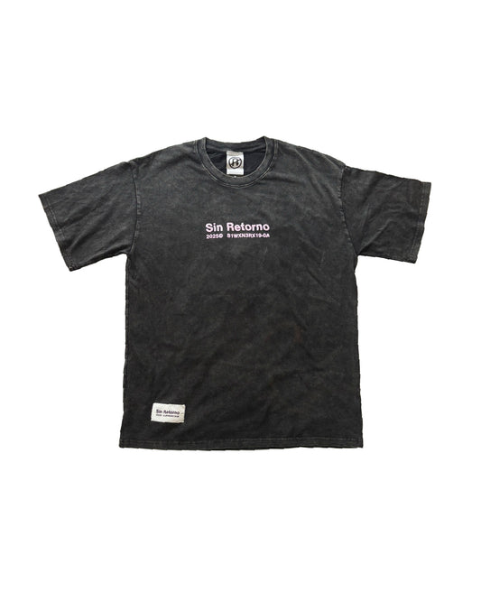 Sin Retorno T-Shirt Negra Washed Lila