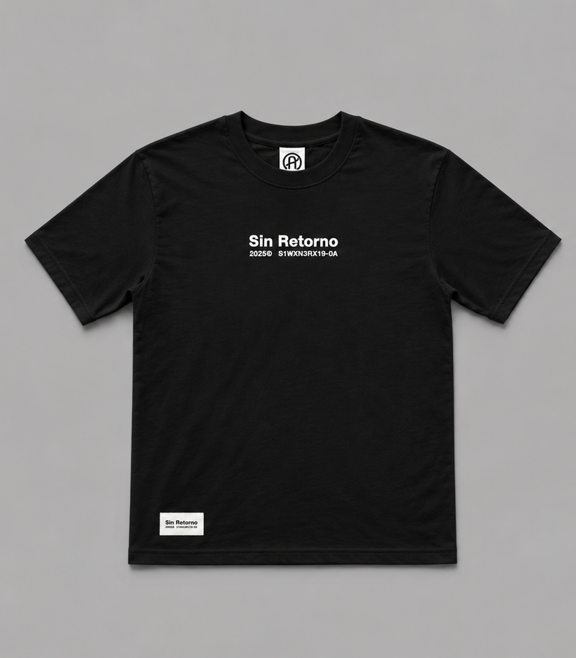 Sin Retorno Oversize T-Shirt Negra