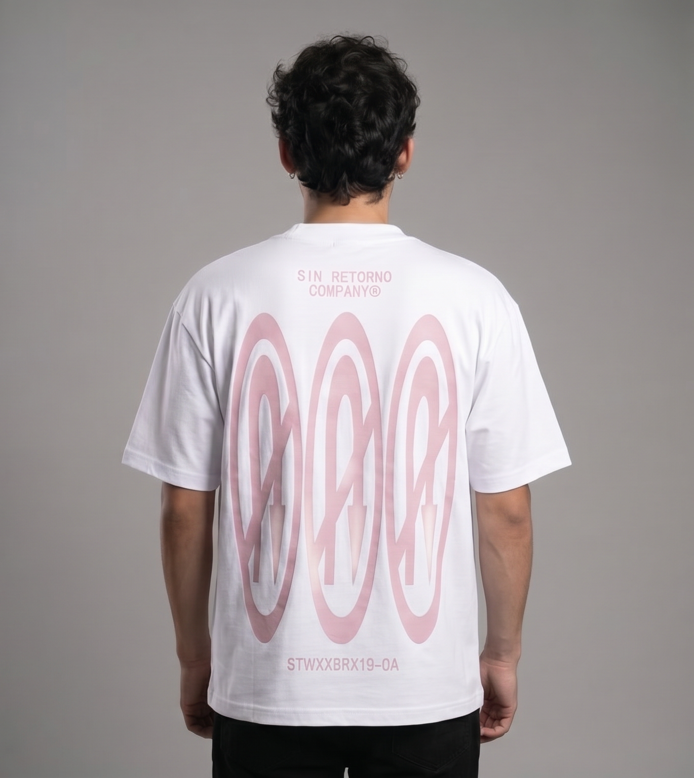 Sin Retorno Oversize T-shirt Blanca Lila