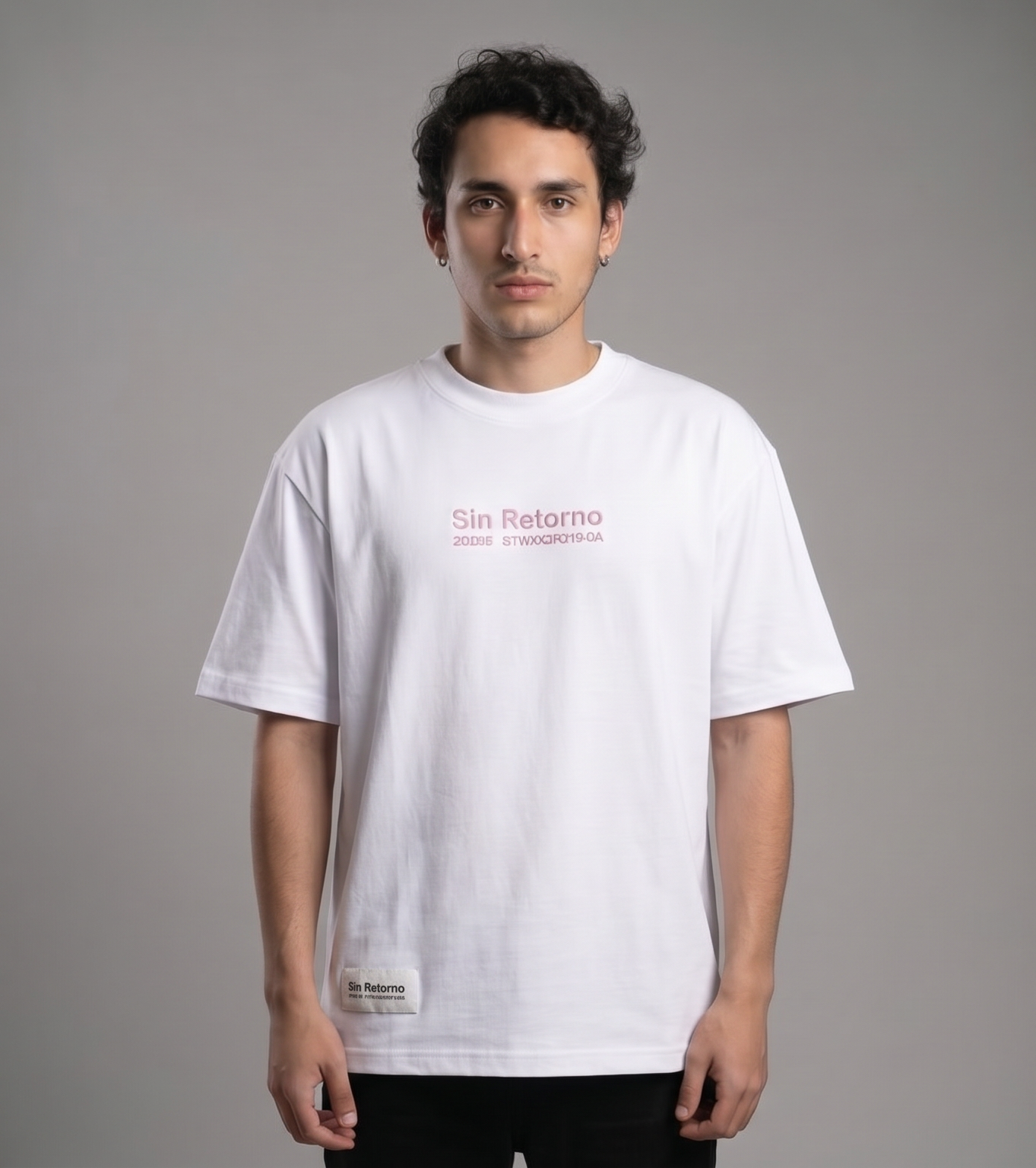 Sin Retorno Oversize T-shirt Blanca Lila