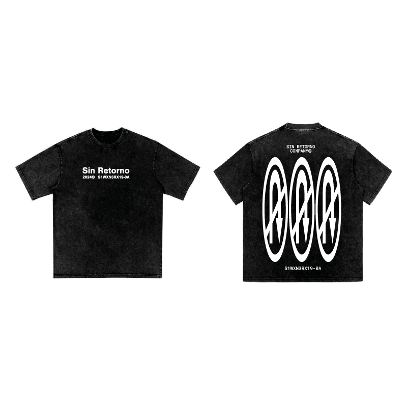 Camiseta Oversize Negra wash | Sin Retorno