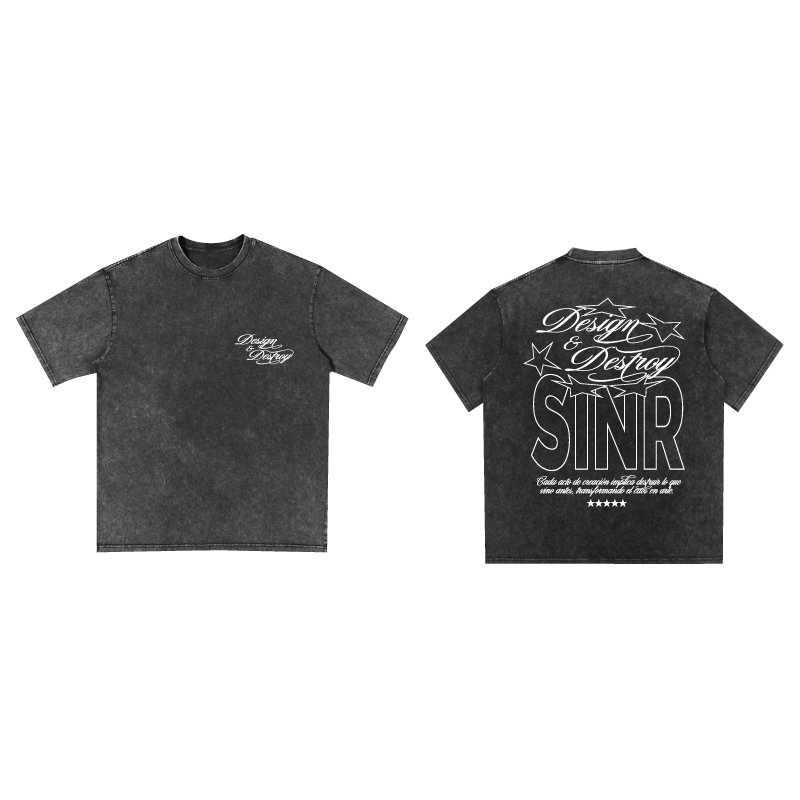 Camiseta Oversize  Wash Negra | Sin Retorno - Drop 2