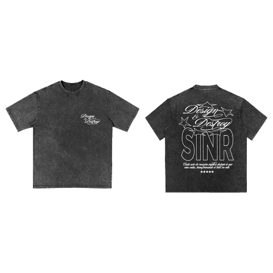 Camiseta Oversize  Wash Negra | Sin Retorno - Drop 2
