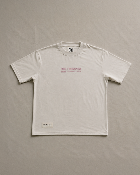 Sin Retorno Oversize T-shirt Blanca Lila